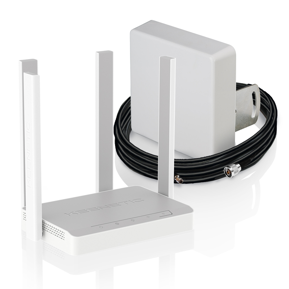 Комплект 4G: Keenetic Skipper 4G + MIMO антенна + кабельная сборка