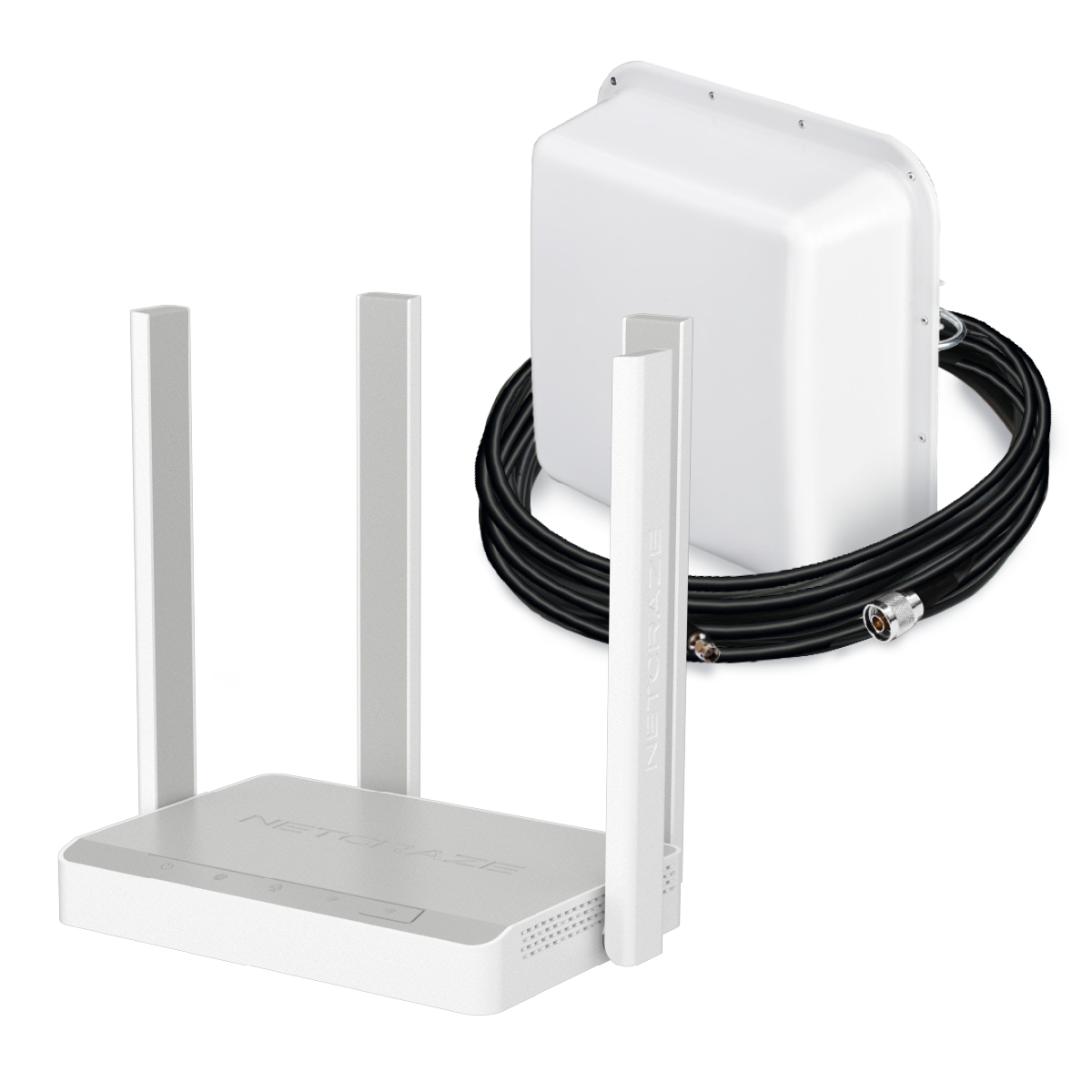 Комплект: Netcraze Runner 4G + MIMO антенна + кабельная сборка+SIM-карта