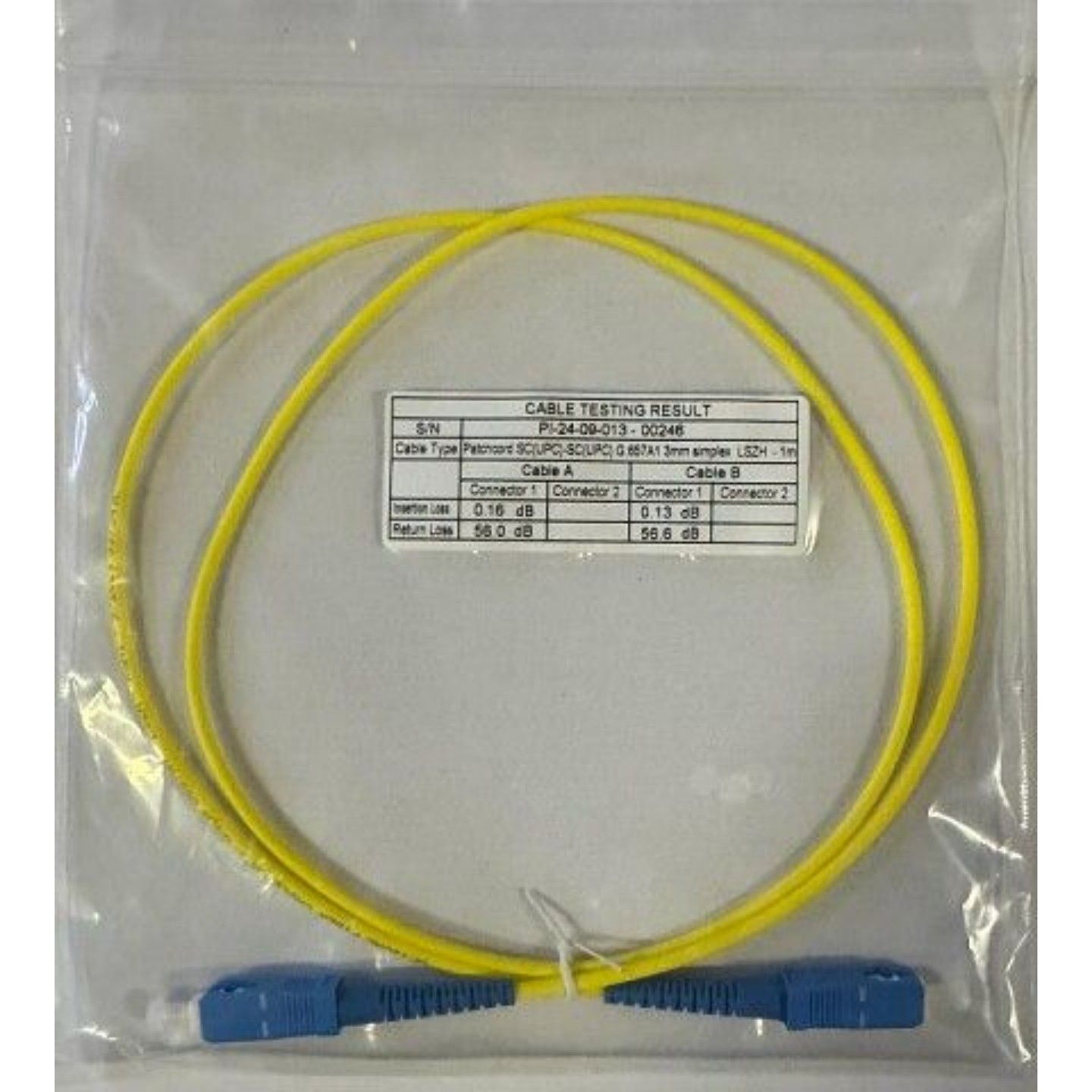 Патчкорд оптический simplex Vimcom SC/UPC-SC/UPC одномодовый LSZH диаметр 3.0 мм длина 2 м