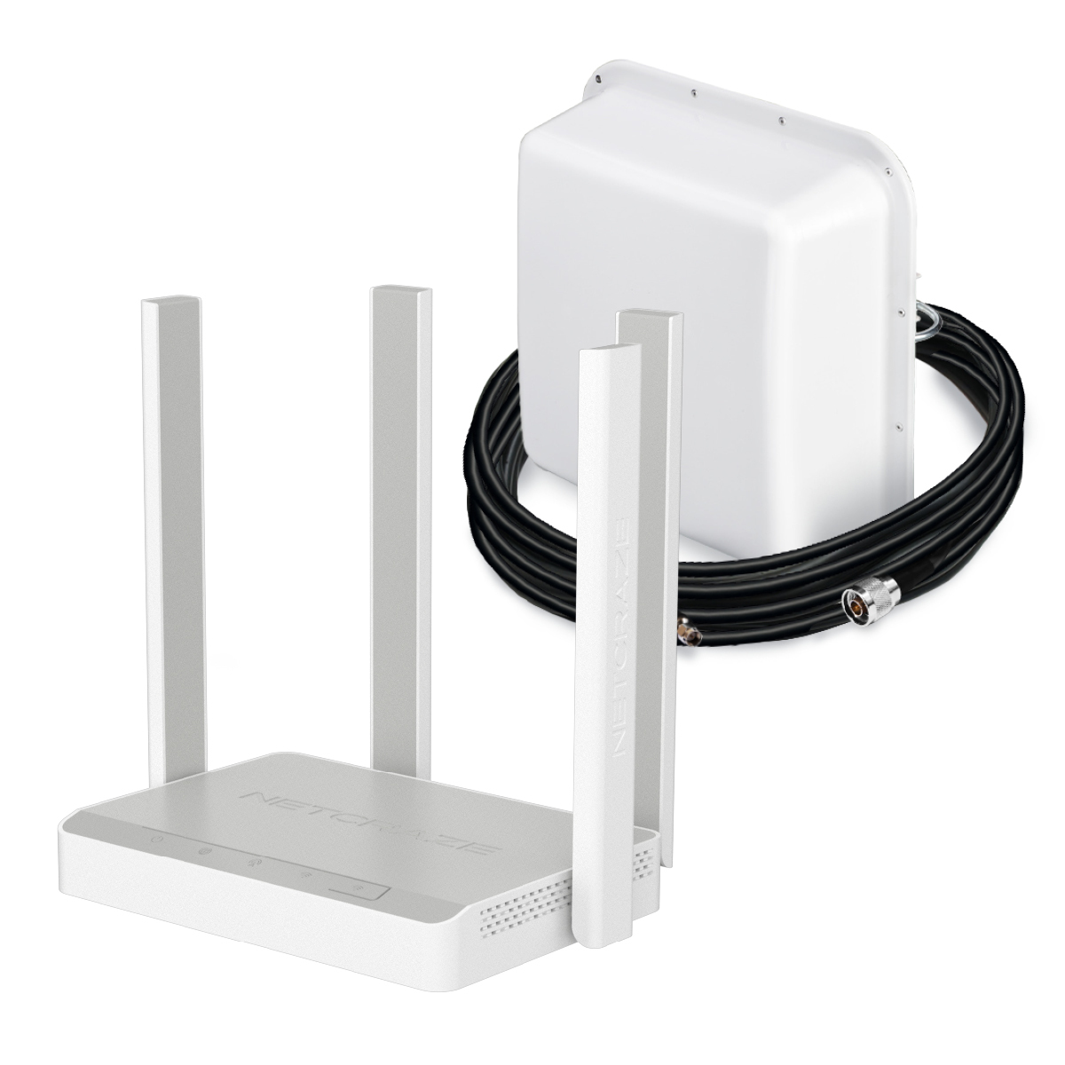 Комплект: Netcraze Explorer 4G + MIMO антенна + кабельная сборка + SIM-карта