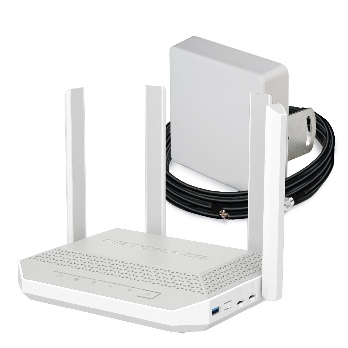 Комплект: Netcraze Hopper 4G+ + MIMO антенна + кабельная сборка + SIM-карта