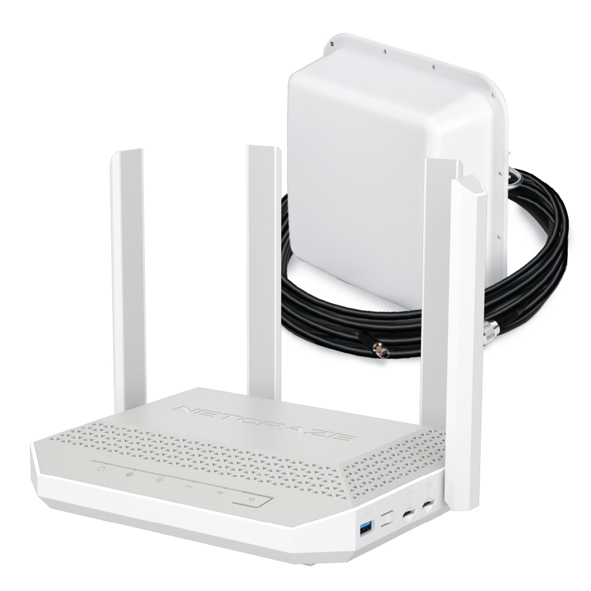 Комплект: Netcraze Hopper 4G+ + MIMO антенна + кабельная сборка + SIM-карта