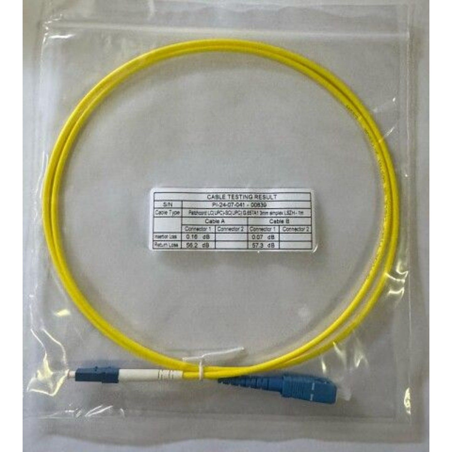 Патчкорд оптический simplex Vimcom LC/UPC-SC/UPC одномодовый LSZH диаметр 3.0 мм длина 5 м