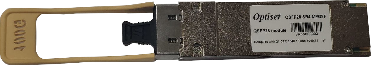 Модуль QSFP28, 100G, SR4, 70m/100m, MPO