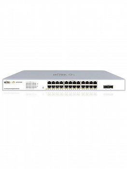 Коммутатор настраиваемый WI-PCES326GF v2, PoE 370Вт, порты 24 PoE GE + 2 SFP, Easy Smart