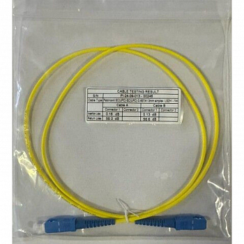 Патчкорд оптический simplex Vimcom SC/UPC-SC/UPC одномодовый LSZH диаметр 3.0 мм длина 1 м