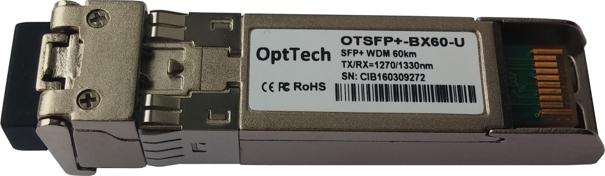 Модуль SFP+, WDM, TX/RX=1270/1330nm, 60km