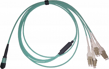 Кабель MPO-4xduplex LC, MM, OM3, 8 жил, 5 метров