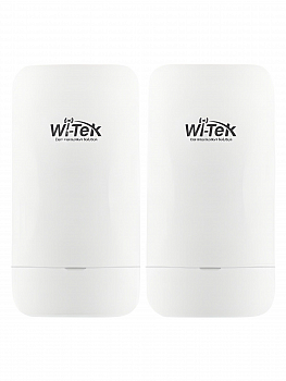 Комплект из 2-х преднастроенных точек доступа Wi-Tek WI-CPE110-KIT, 802.11b/g/n, 2.4ГГц, до 300 Мбит/с / беспроводная передача данных на расстояния до 1 км